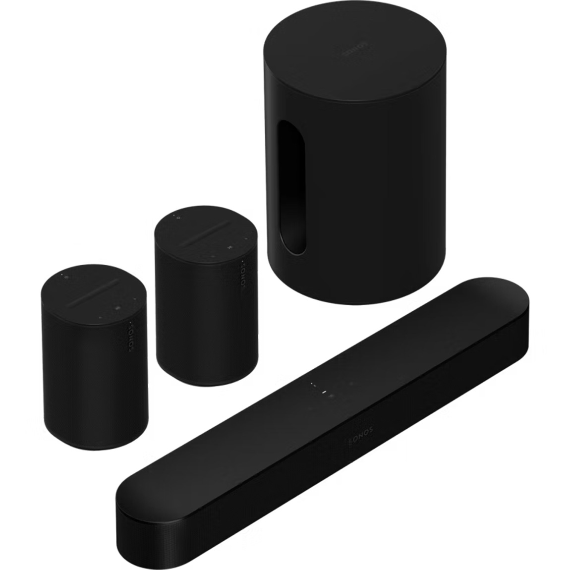 Image of Sonos Thuisbioscoopset - Beam + Sub Mini + Era 100 - 2 Pack - Zwart