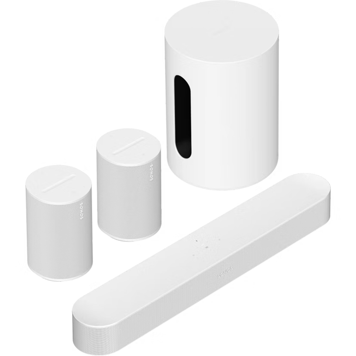 Image of Sonos Thuisbioscoopset - Beam + Sub Mini + Era 100 - 2 Pack - Wit