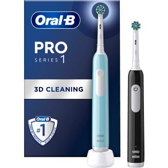 Sähköhammasharja Oral-B Pro 1 Duo, musta ja turkoosi