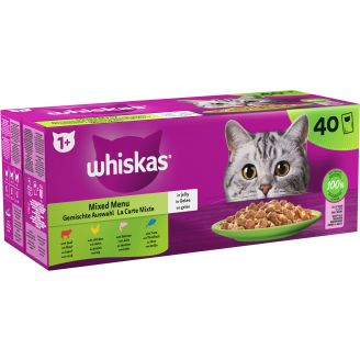 Kissanruoka Whiskas 1+ 40 x 85 g Suosikit hyytelössä