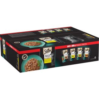 Kissanruoka Sheba 60 x 85 g siipikarjalajitelma kastikkeessa