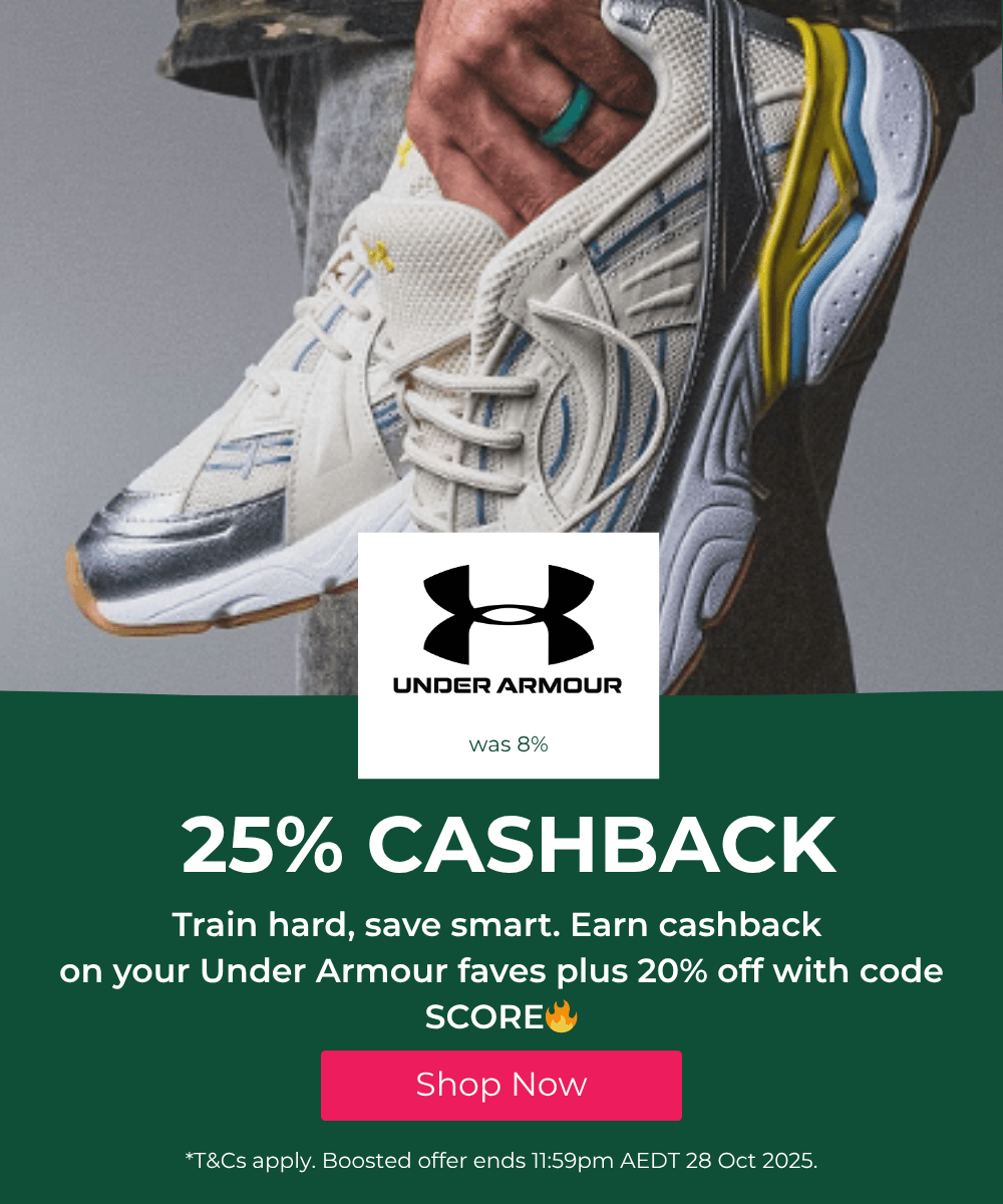 25% Cashback at Under Armour PLUS 20% Sitewide Sale