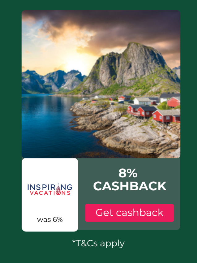 Inspiring Vacations — 8% Cashback