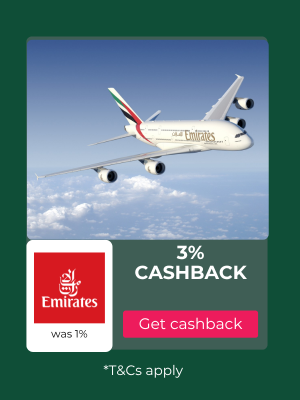 Emirates cashback at TopCashback Australia