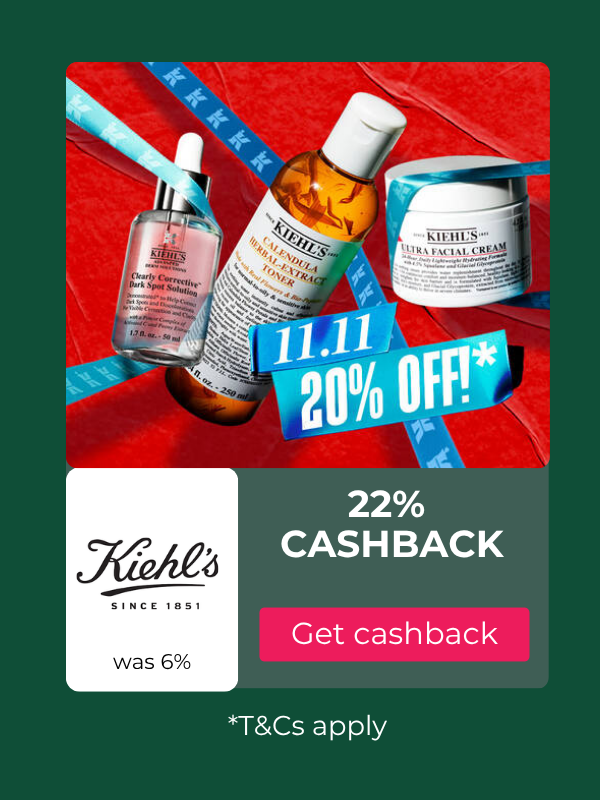 Kiehl's cashback at TopCashback Australia