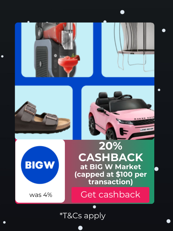 BIG W Market Black Friday cashback at TopCashback Australia