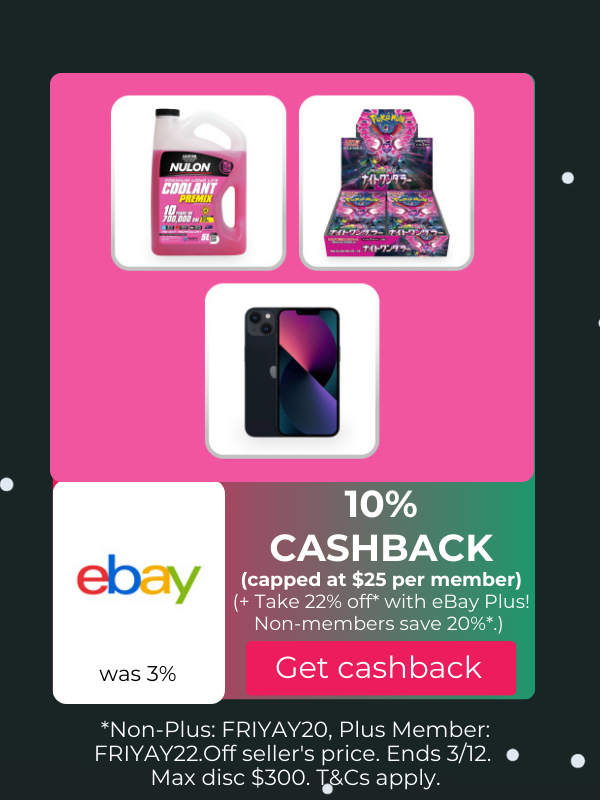 eBay Black Friday cashback at TopCashback Australia