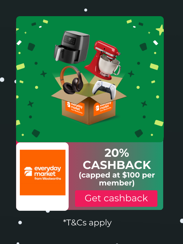 Everyday Market from Woolworths Black Friday cashback at TopCashback Australia