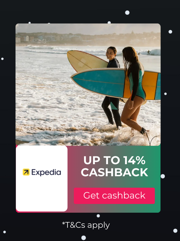 Expedia Black Friday cashback at TopCashback Australia