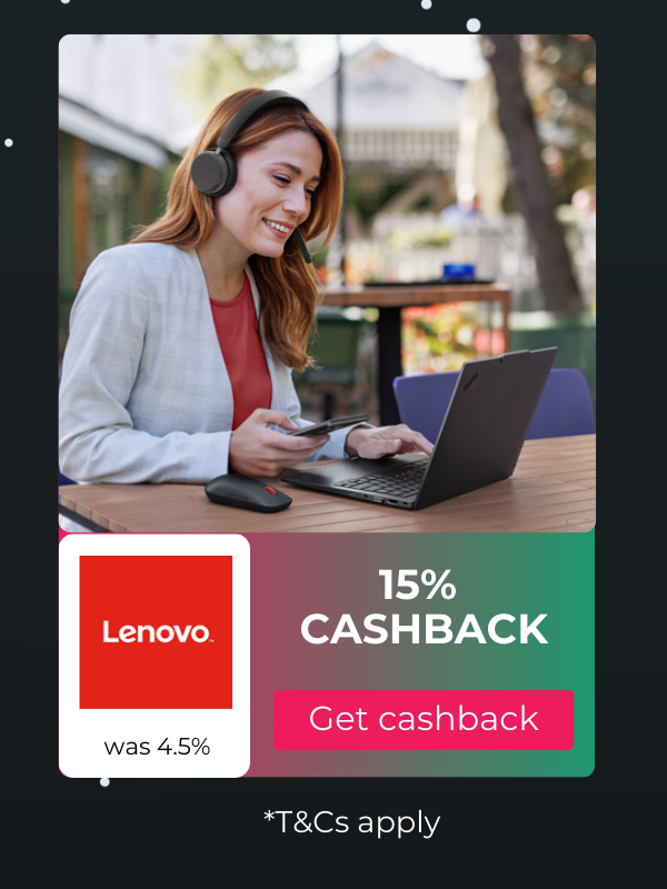 Lenovo Black Friday cashback at TopCashback Australia