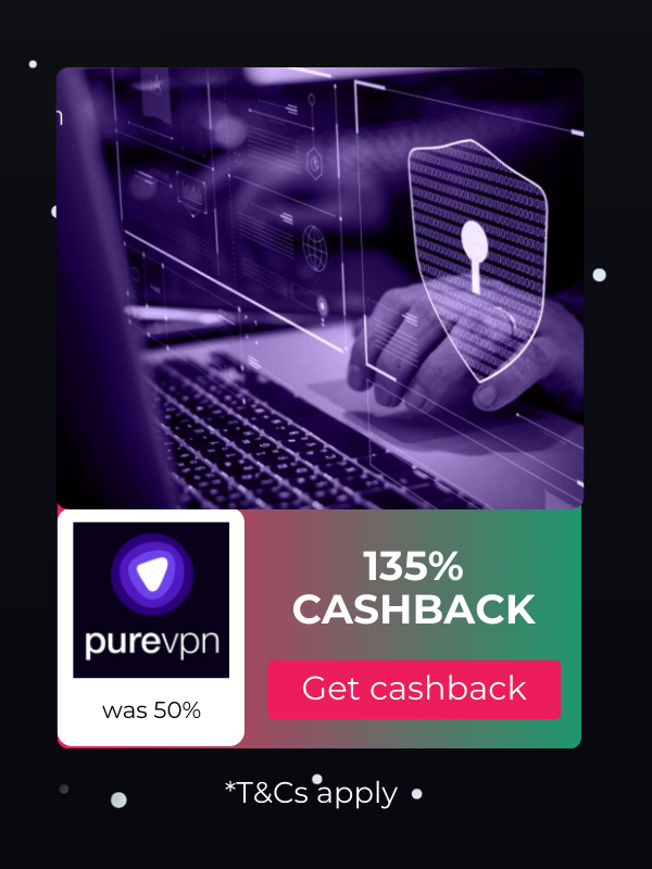 PureVPN Black Friday cashback at TopCashback Australia