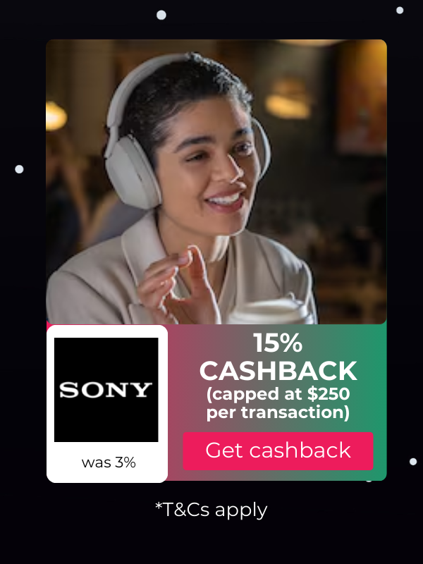 Sony Black Friday cashback at TopCashback Australia