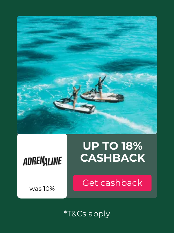 Adrenaline cashback offers