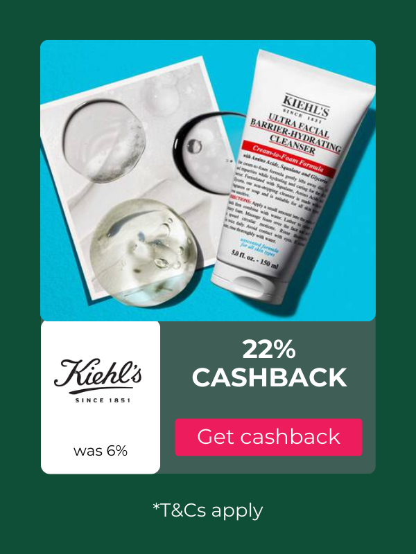 Kiehl's cashback offers on TopCashback Australia