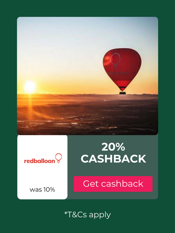 RedBalloon cashback offers on TopCashback Australia