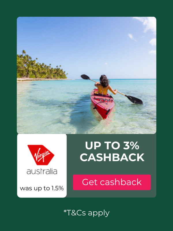 Virgin Australia Flights cashback offers