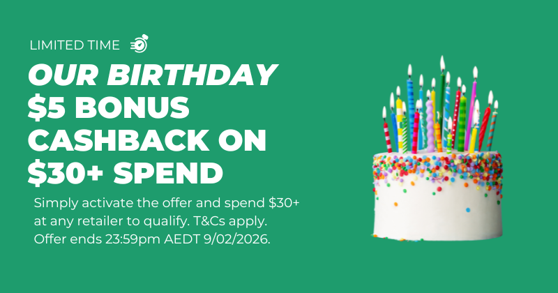 $5 bonus on a $30+ spend