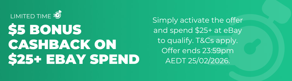 $5 Bonus Cashback on $25+ eBay Spend