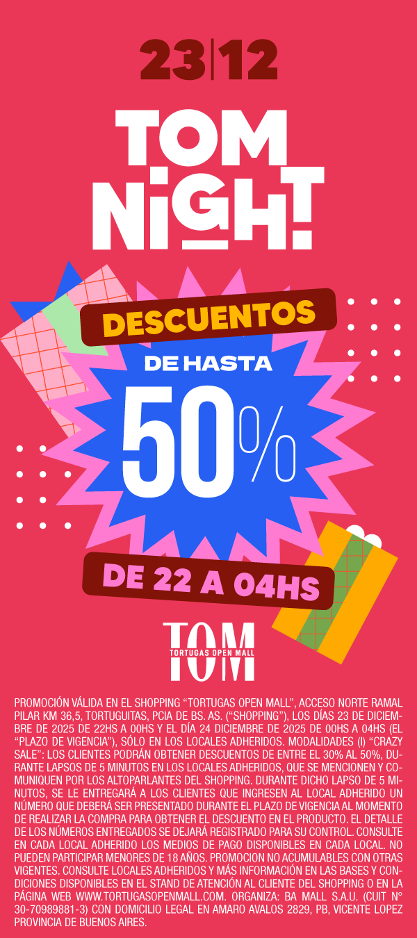 ¡Llega TOM NIGHT!