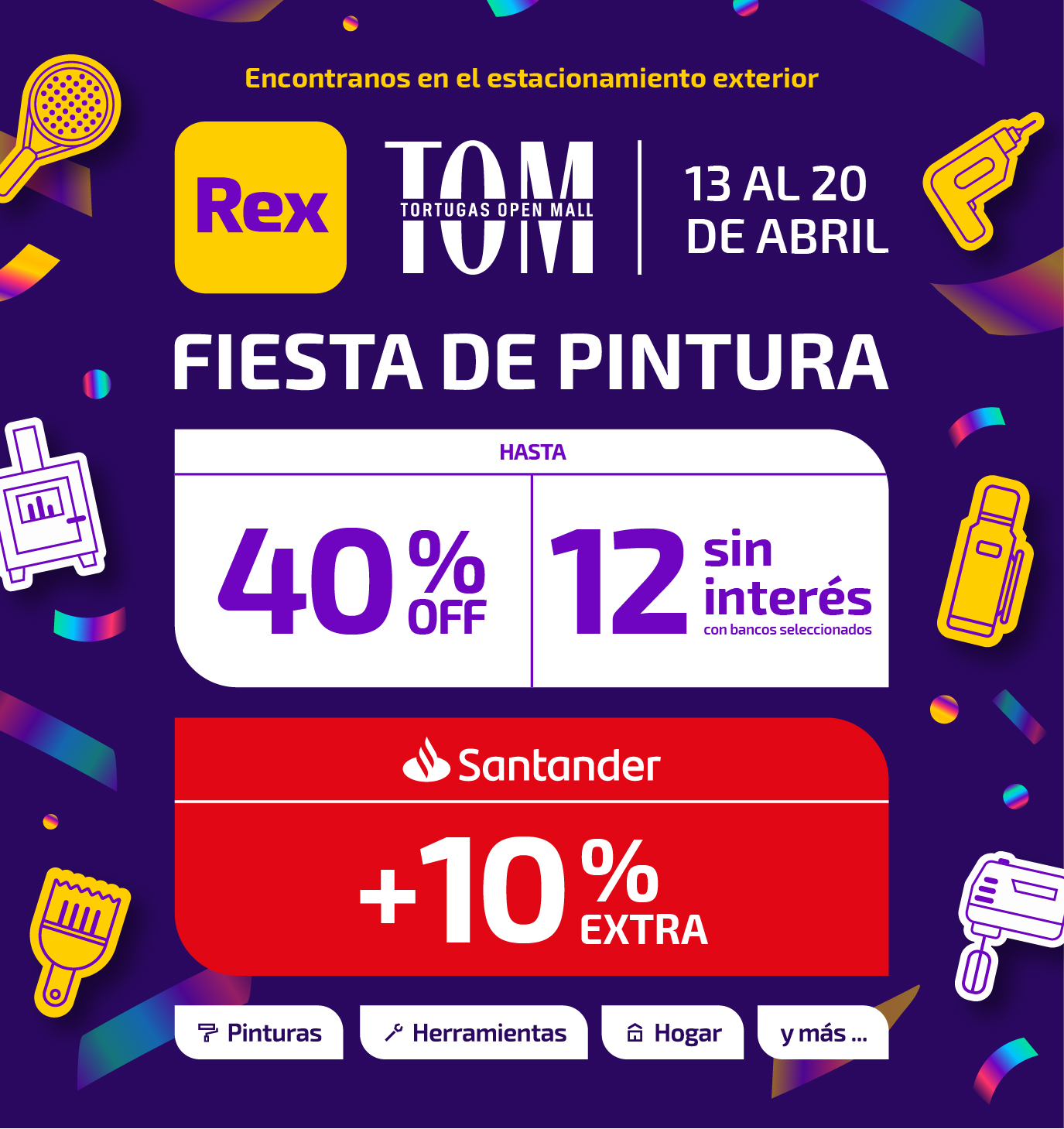 ¡Fieste de pintura en REX! Del 13 al 20 disfrutá de beneficios