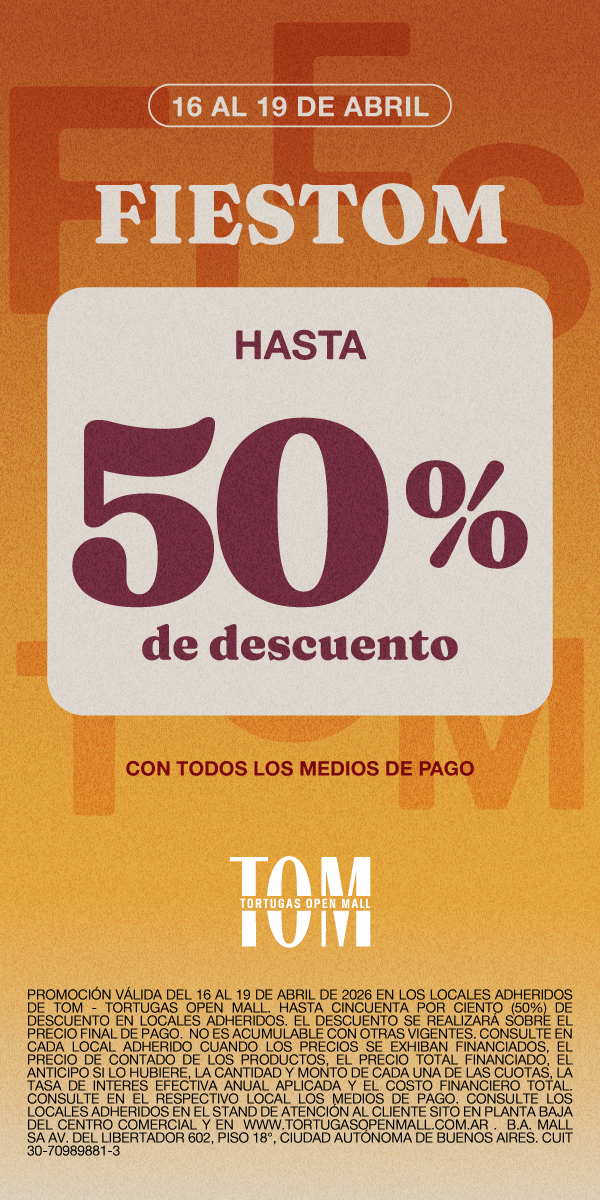 ¡FIESTOM del 16 al 19 de abril! Disfrutá hasta un 50% de descuento