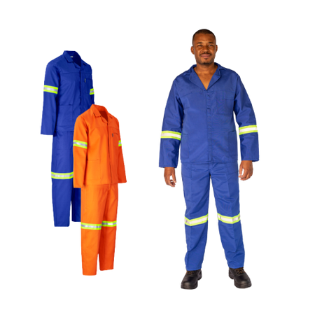 Vulcan Polycotton 2-Piece Conti Suit c/w Reflective Tape