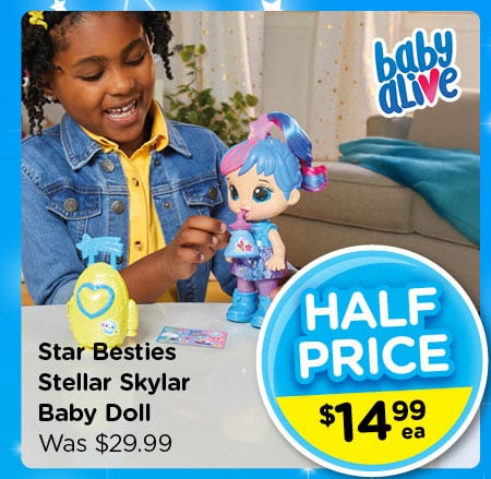 HALF PRICE Baby Alive Stellar Skylar Doll