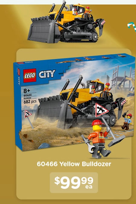 LEGO 60466 City Yellow Bulldozer