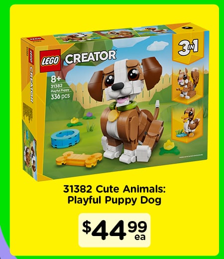 Shop LEGO® 31382 Creator Cute Animals: Playful Puppy Dog