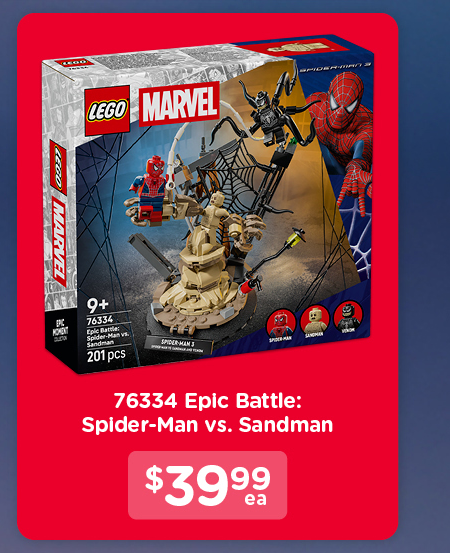 Shop LEGO 76334 Super Heroes Marvel Epic Battle: Spider-Man vs. Sandman