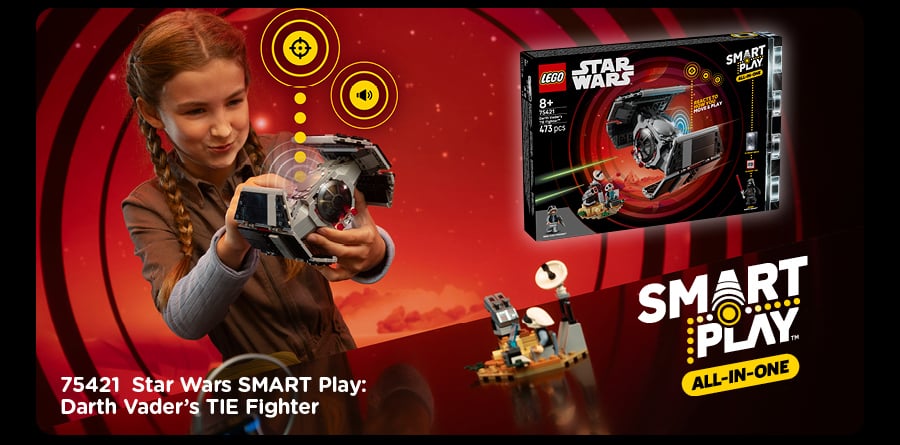 Shop LEGO 75421 Star Wars SMART Play: Darth Vader’s TIE Fighter