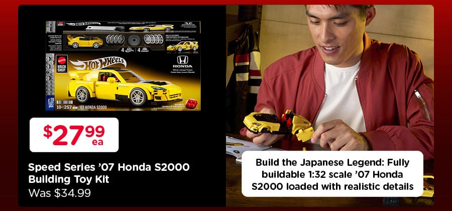 20 % Off Hot Wheels Brick Shop Speed Series Honda S2000
