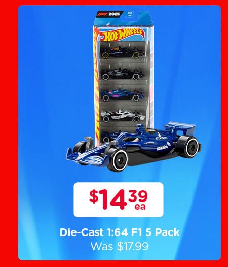 20 % Off Hot Wheels F1 5 Pack