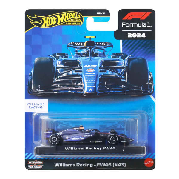 Hot Wheels Premium Formula 1 Yarış Arabası Tekli Paket HRV11 - Jbm20 Williams Racing – Fw46 (#43)