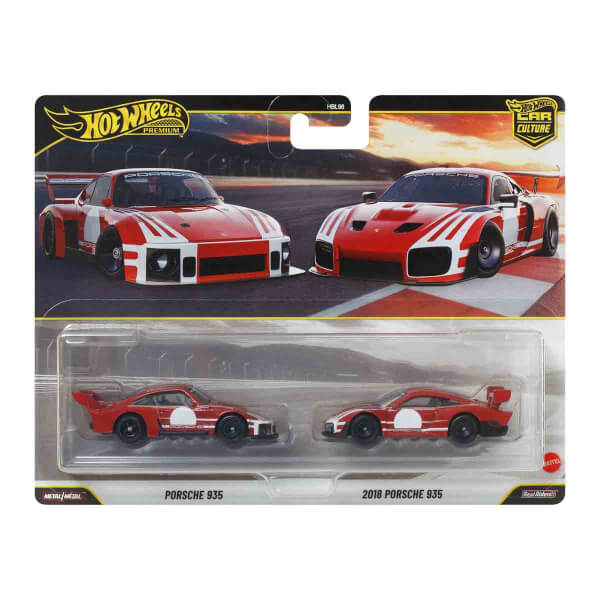1:64 Hot Wheels Premium Car Culture 2'li Paket HBL96 - Jhw51 Porsche 935 Ve 2018 Porsche 935
