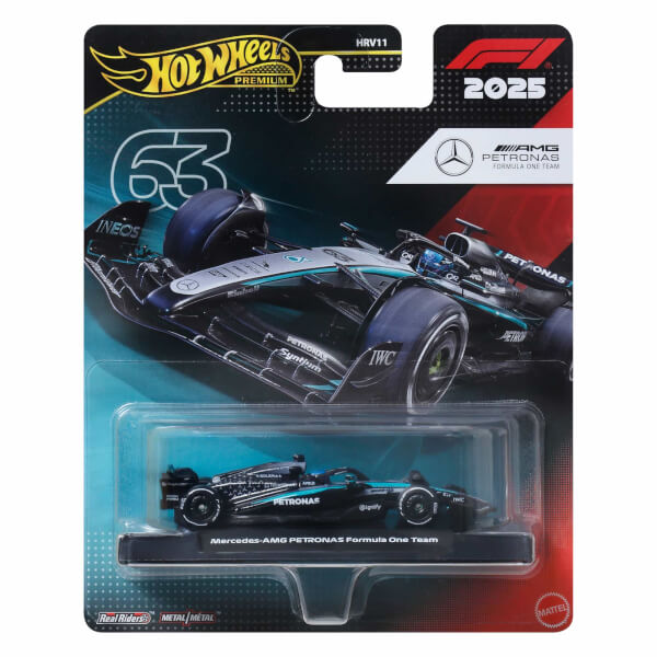 Hot Wheels Premium Formula 1 Yarış Arabası Tekli Paket HRV11 - Jkd80 Mercedes-Amg Petronas Formula One Team (#63)