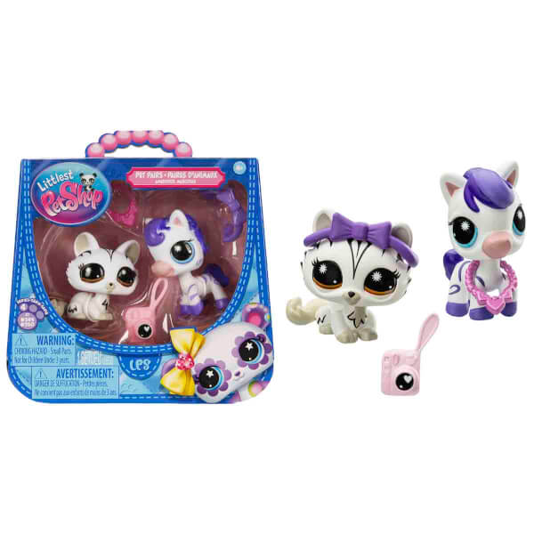 Littlest Pet Shop Minişler 2’li Figür Seti S4 - 249&amp;250 Zebra Ve Yavru Kedi