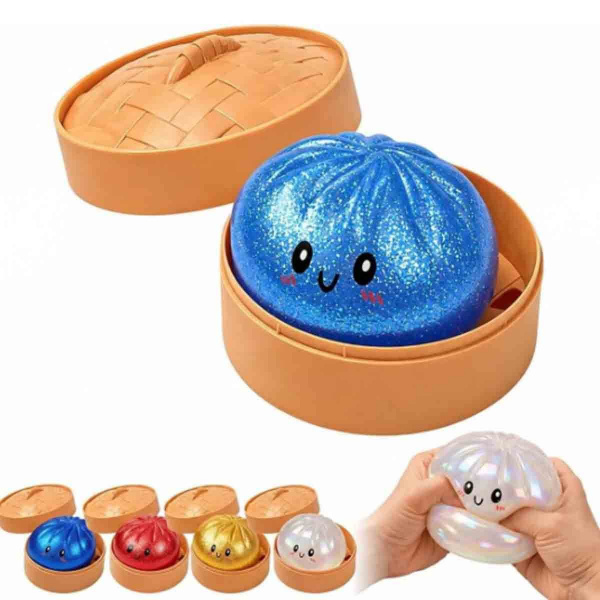 Dumpling Squishy Sürpriz Simli Renkli Çin Mantısı