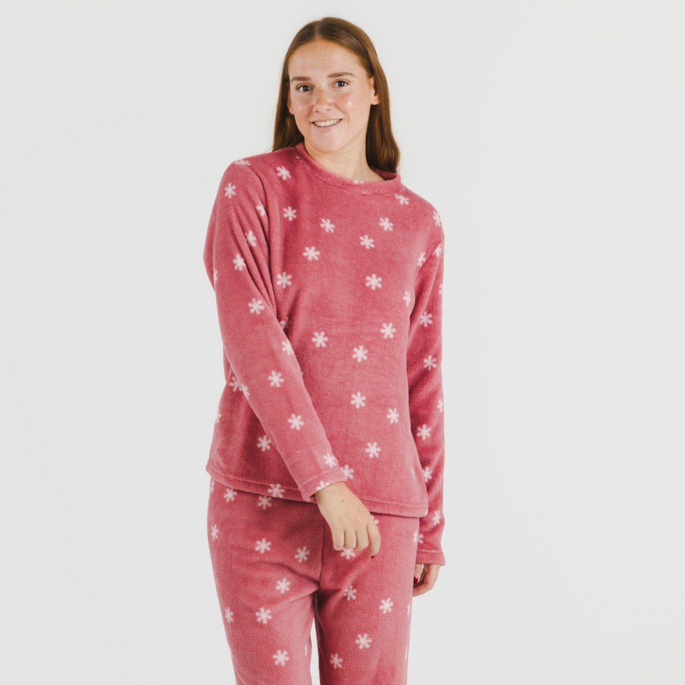 Pijama coral Snow fresa