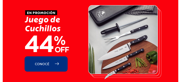 Juego de cuchillos 44% OFF