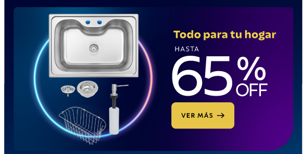 Todo para tu hogar hasta 65% OFF