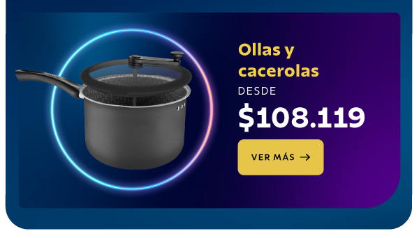 Ollas y cacerolas desde $ 108.119