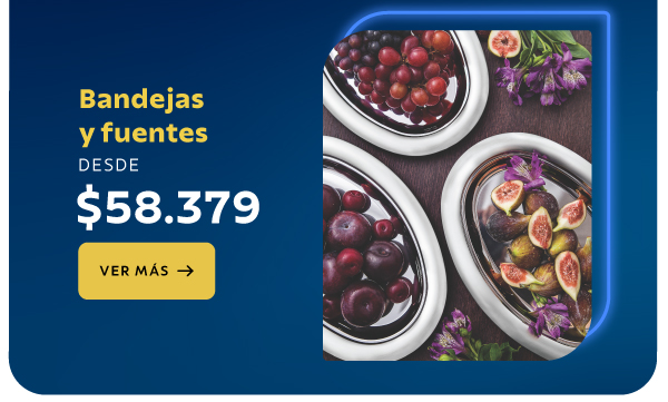 Bandejas y fuentes desde $58.379