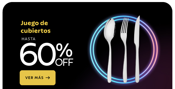 Juego de cubiertos hasta 60% OFF