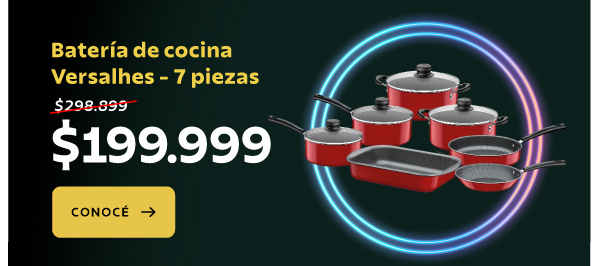 Batería de cocina Versalhes - 7 Piezas ¡AHORA $199.999!