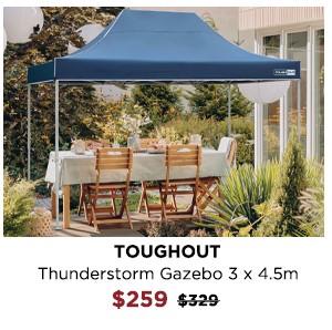 Toughout Thunderstorm Gazebo 3 x 4.5m at Treasurebox