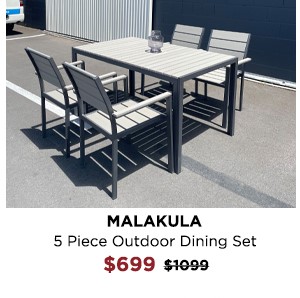 Malakula 5 Piece Outdoor Dining Set at Treasurebox