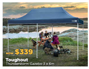 Toughout Thunderstorm Gazebo 3 x 6m at Treasurebox