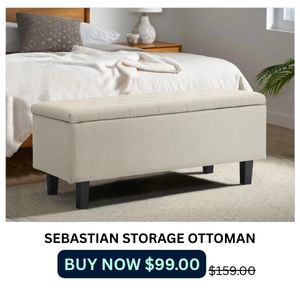 Sebastian Storage Ottoman at Treasurebox