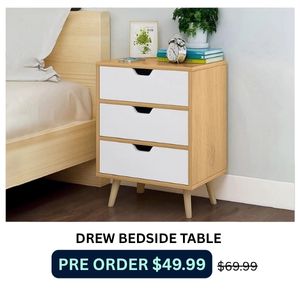 Drew Bedside Table at Treasurebox